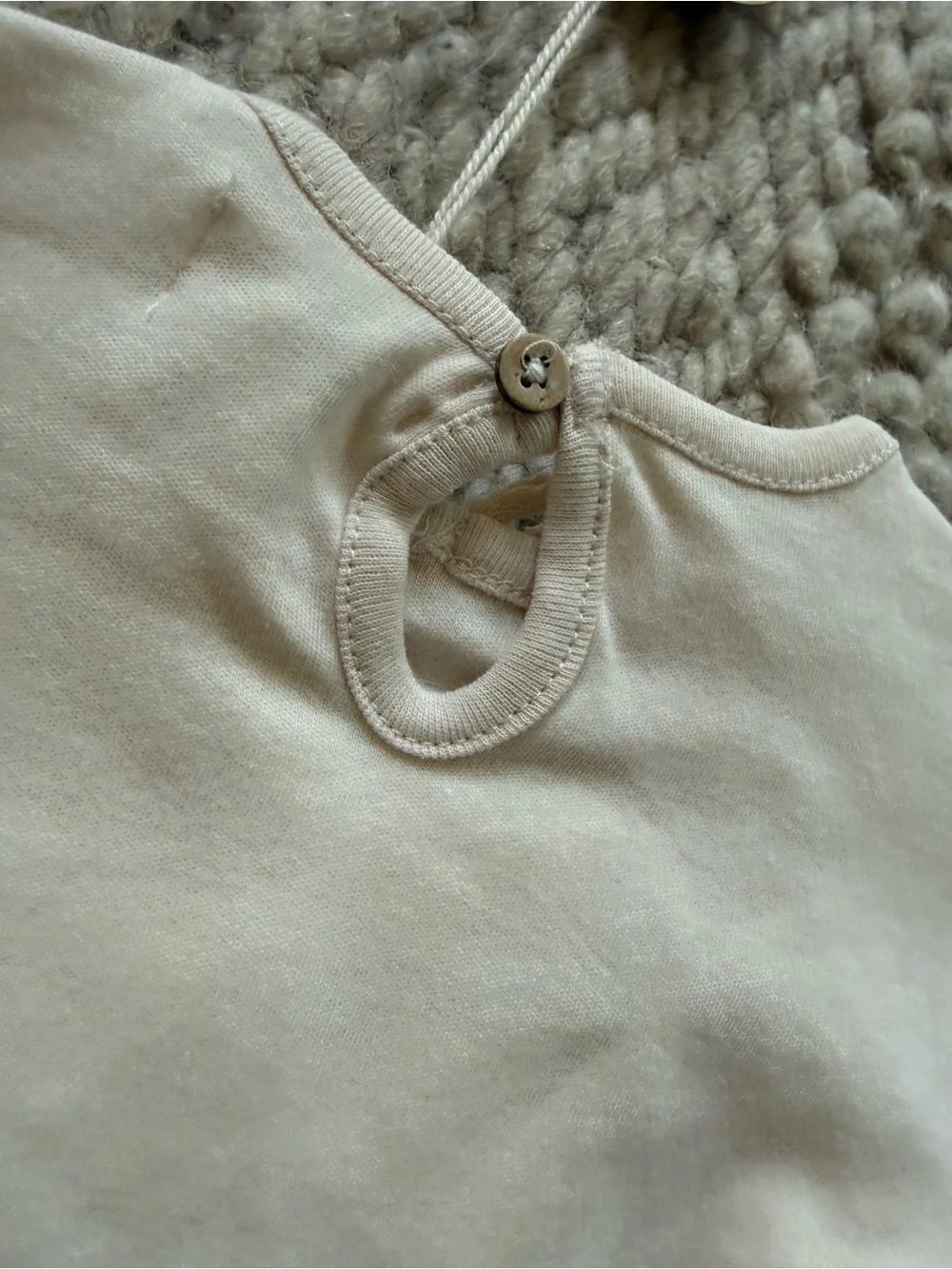 Mommy's Sunflower Cream Baby Bodysuit 0-3 months rabbit and bear